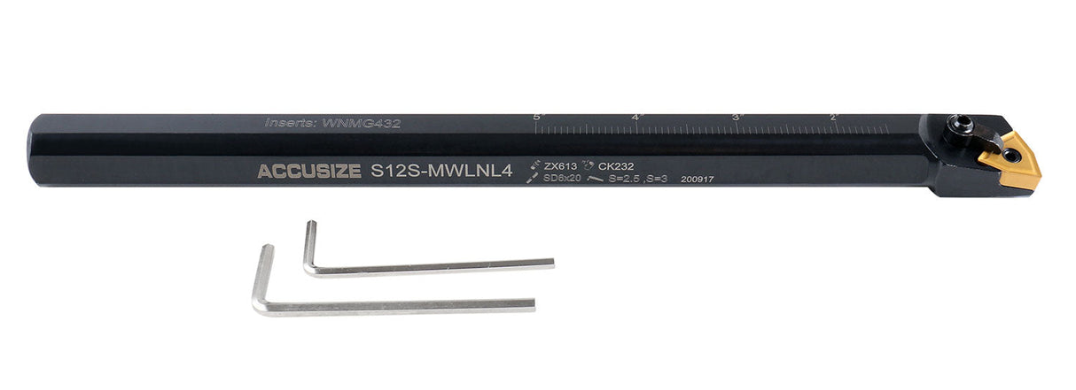 S-MWLN Heavy-Duty Boring Bars with WNMG 43 Inserts ( Oxide Body ), Right Hand & Left Hand