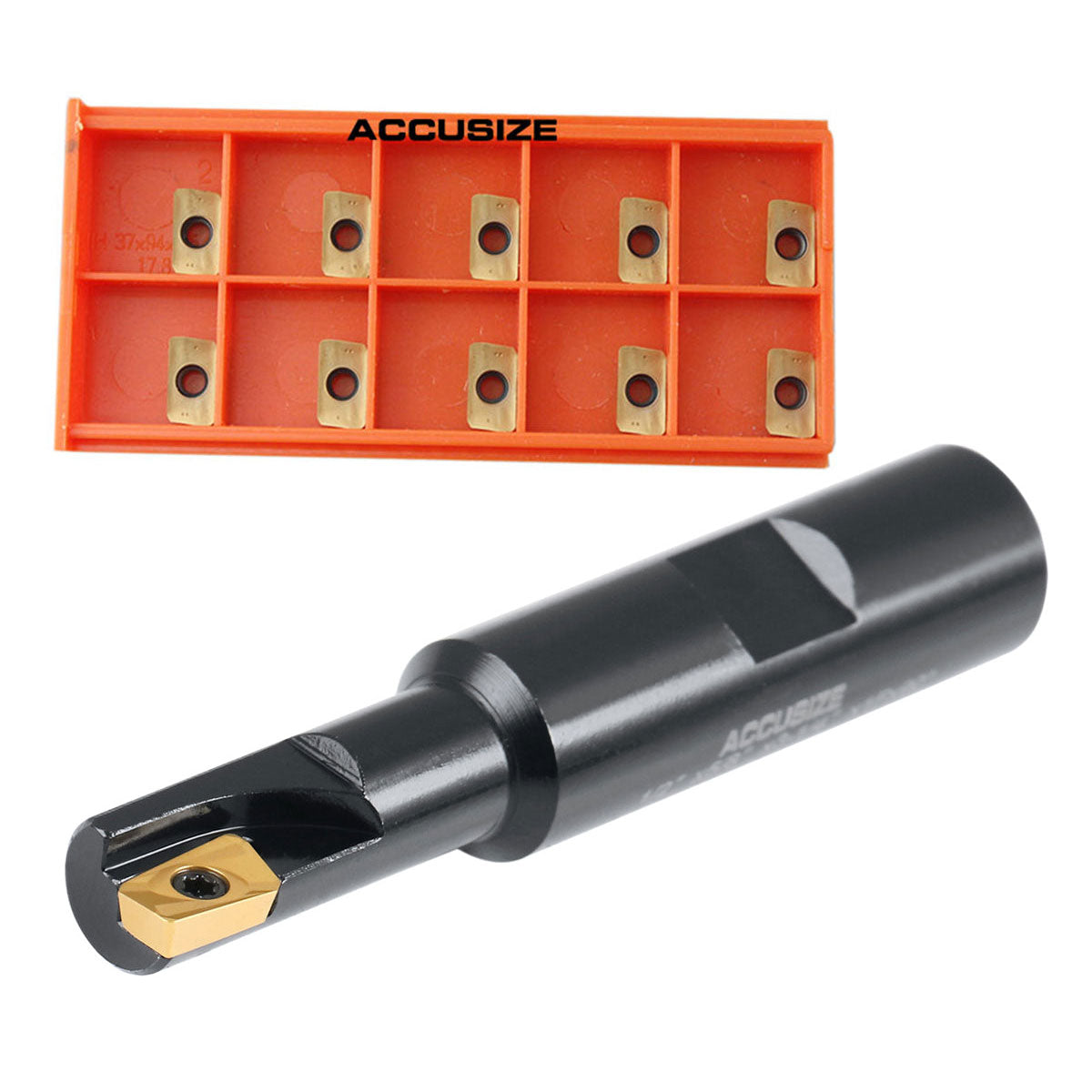 1/2" 90 Deg Square Shoulder Indexable End Mill plus 11 APKT11T308 Carbide Inserts, #0056-0913+0056-1130