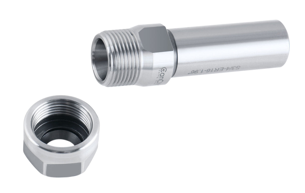 Straight Shank ER Hex Collet Chucks, Hex & Slotted, ER16, ER20, ER25, ER40, ER32