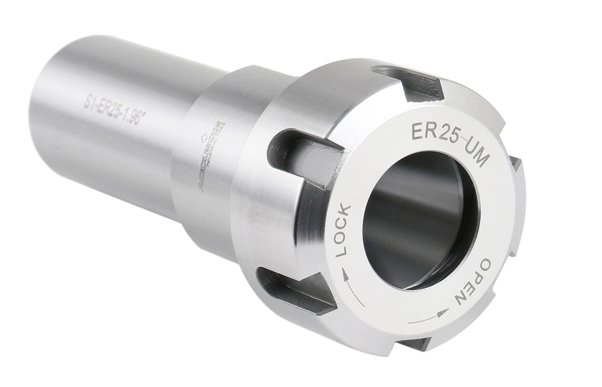 Straight Shank ER Hex Collet Chucks, Hex & Slotted, ER16, ER20, ER25, ER40, ER32