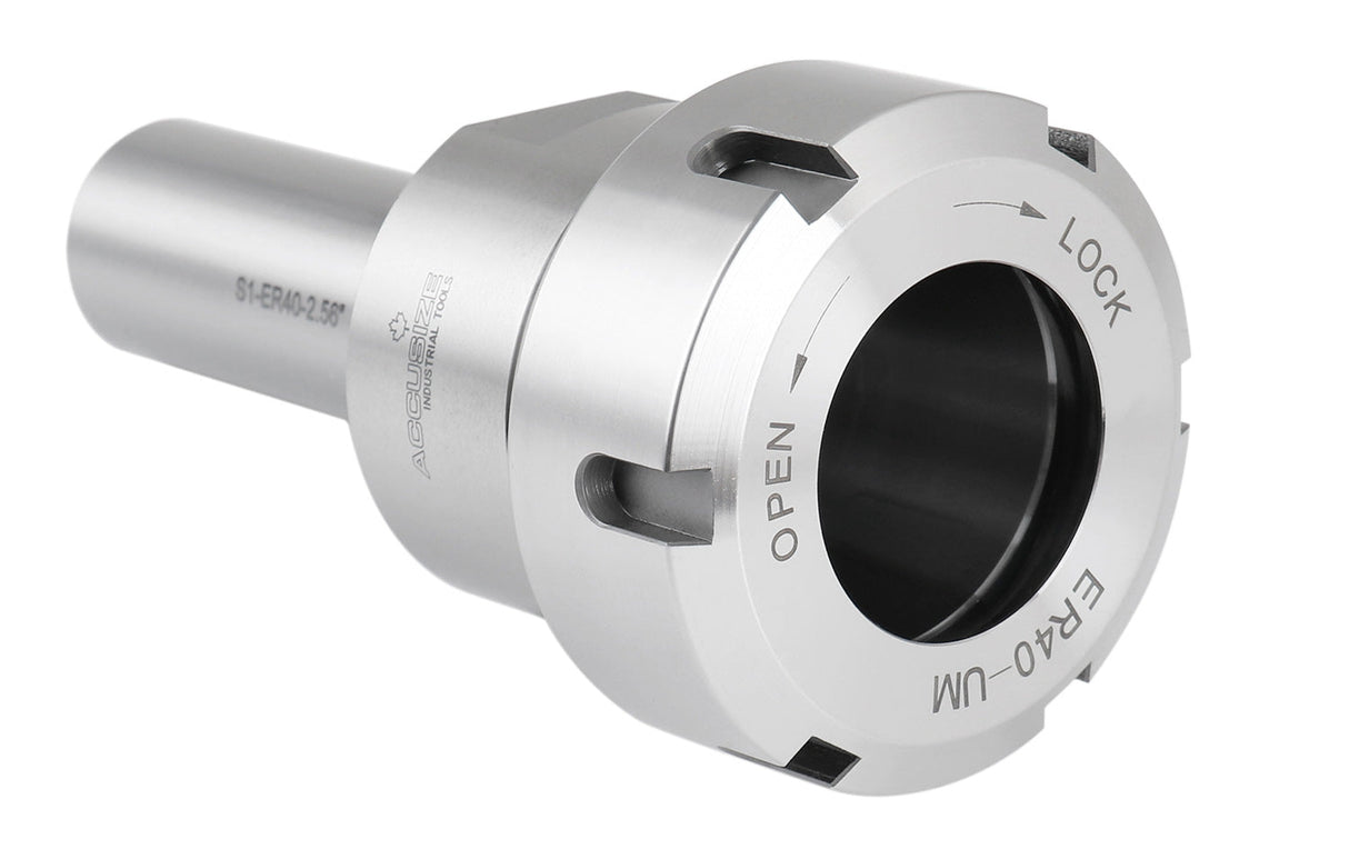 Straight Shank ER Hex Collet Chucks, Hex & Slotted, ER16, ER20, ER25, ER40, ER32