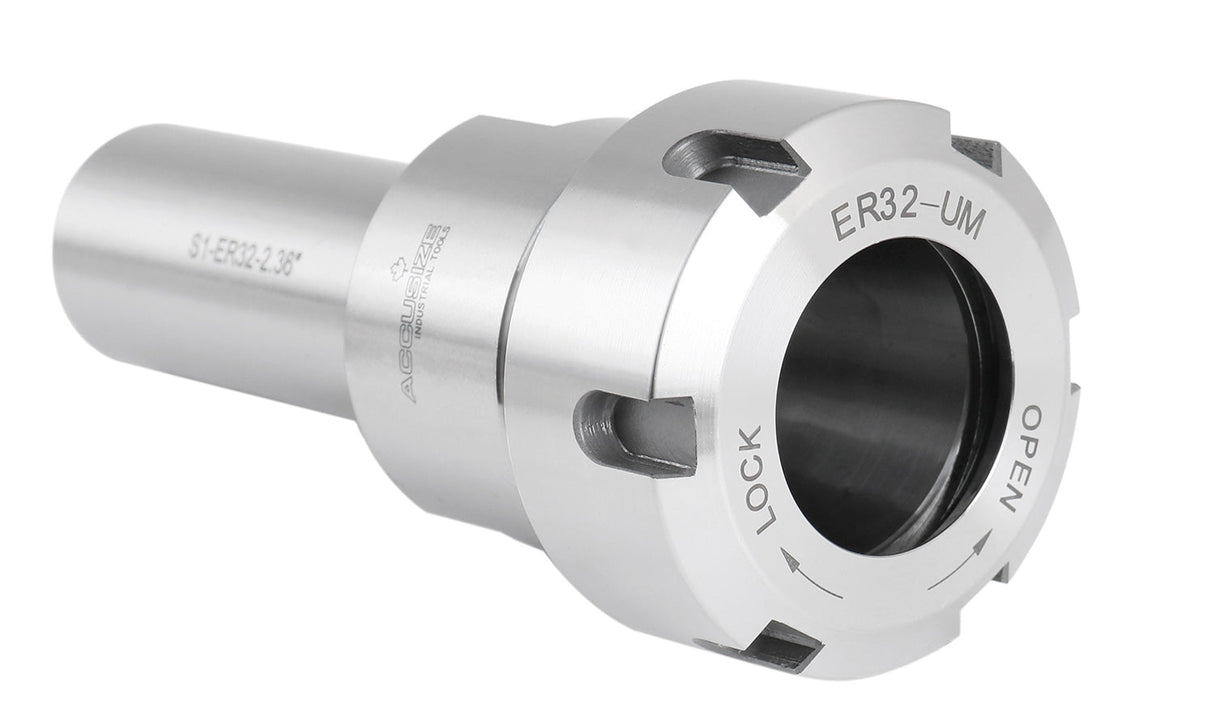 Straight Shank ER Hex Collet Chucks, Hex & Slotted, ER16, ER20, ER25, ER40, ER32
