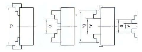 5C Lathe Chucks 3-Jaw Self-Centering Scroll