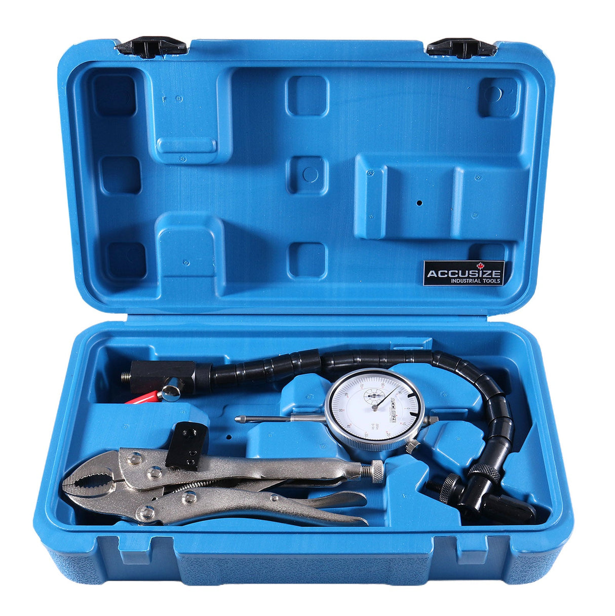 Premium Automotive Products - Disc and Rotor / Ball Joint Gage, 1" x 0.001" Indicator & 360° Flexible Stem Holder, #0510-0916