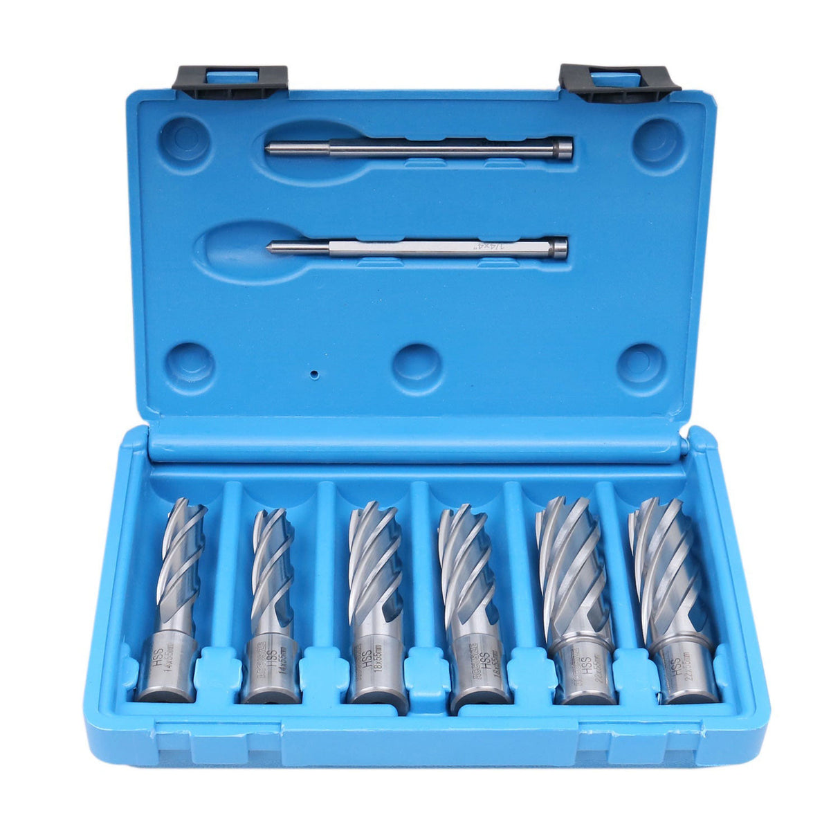 Annular Cutter Set, 55mm cut with 19.05mm Weldon Shank, 8 Pcs/Set