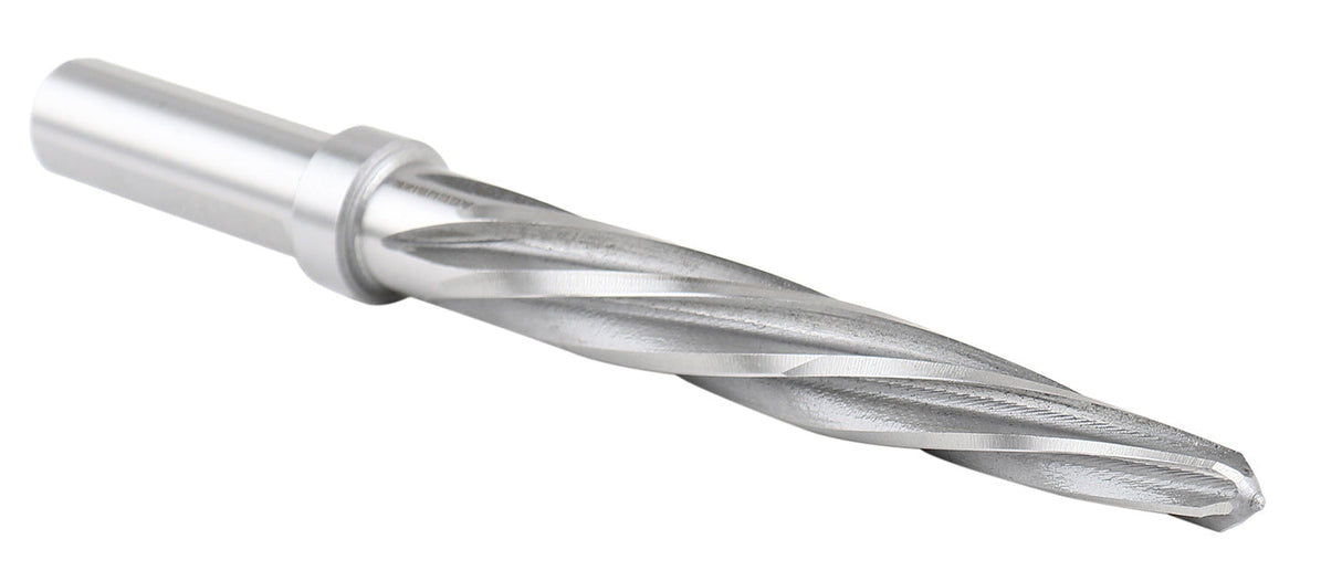 H.S.S. Aligning Reamer, Spiral Flute, 3/8" Straight Shank with 3-Equal Flat