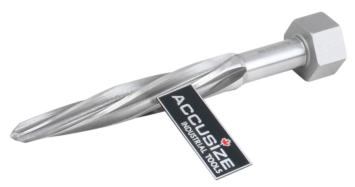 Bridge Reamer, H.S.S. Aligning Reamer, Spiral Flute, Hex Shank