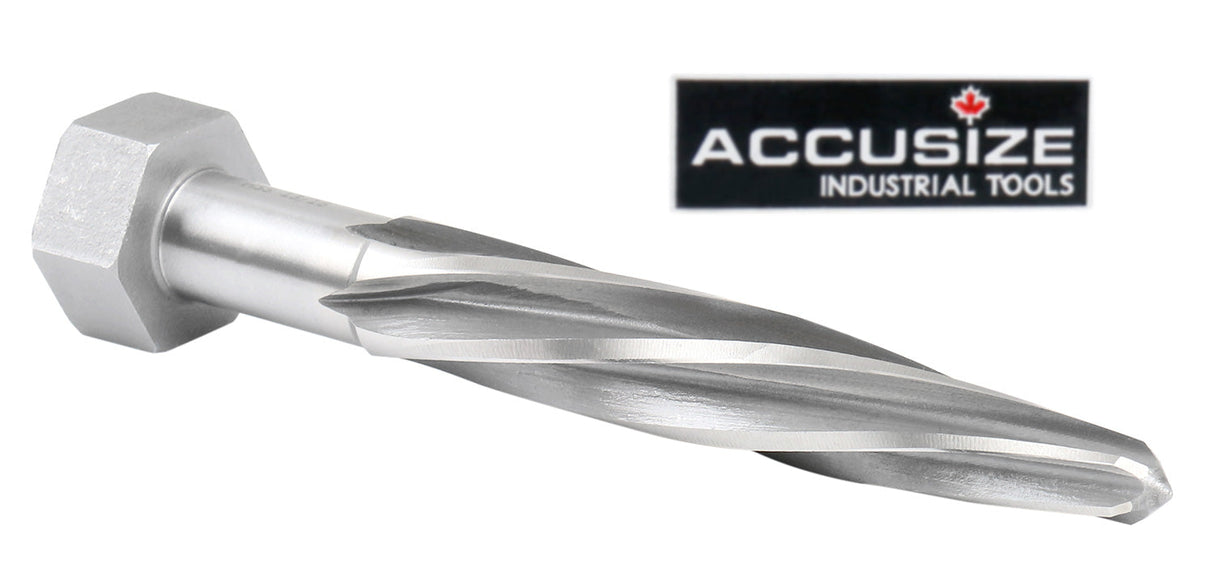 Bridge Reamer, H.S.S. Aligning Reamer, Spiral Flute, Hex Shank