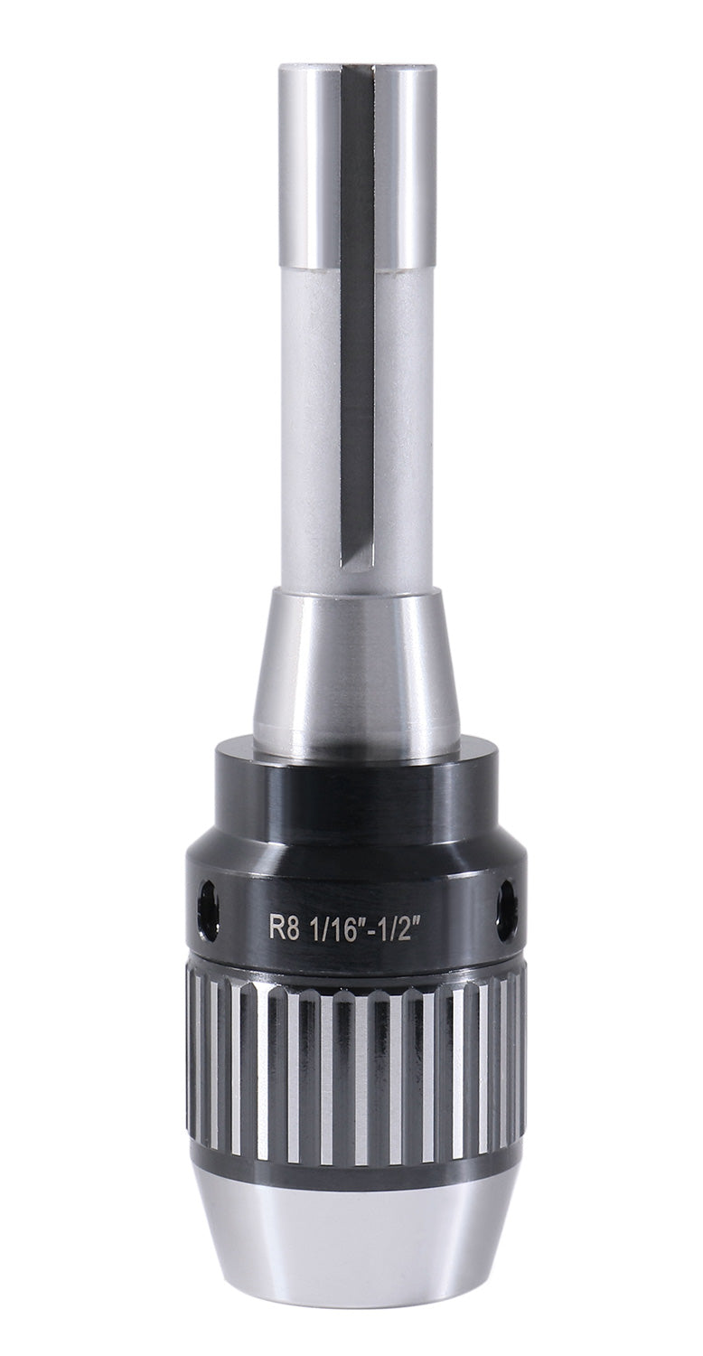 Precision Keyless Drill Chuck, Heavy-Duty with Integrated Shank, Titanium Jaws