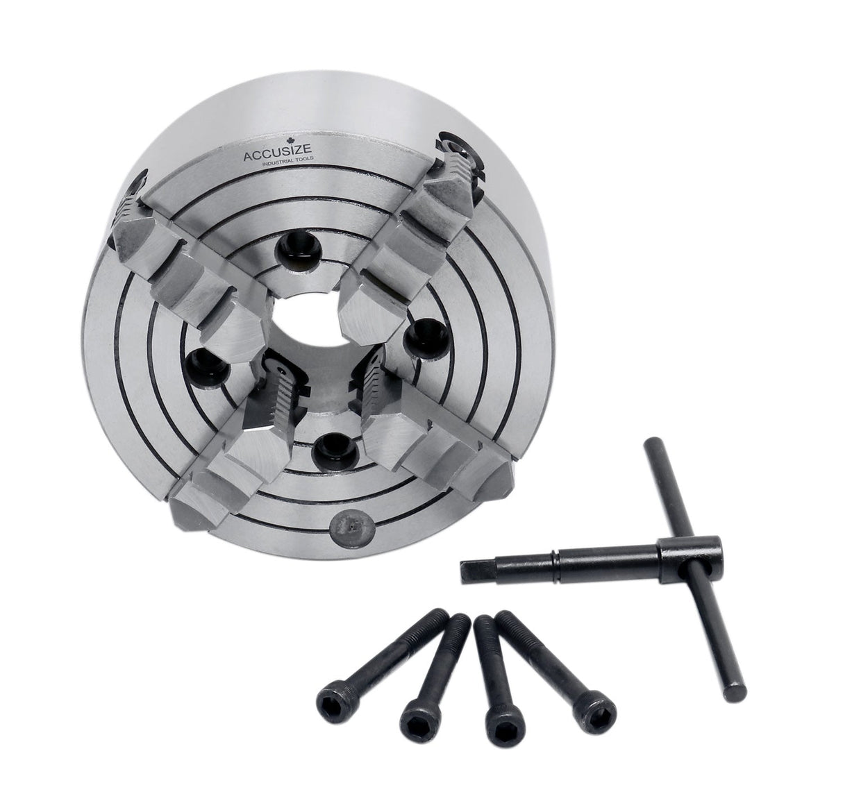 4-Jaw Independent Lathe Chucks, Plain Back