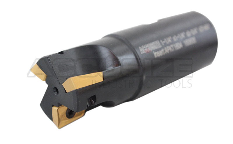 90 Degree Square Shoulder Indexable End Mill w/ Carbide APKT Inserts