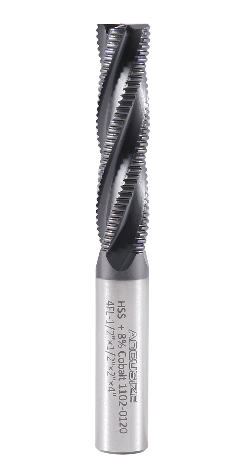 Standard Tooth, TiAlN Coated, M42-8% Cobalt Roughing End Mills