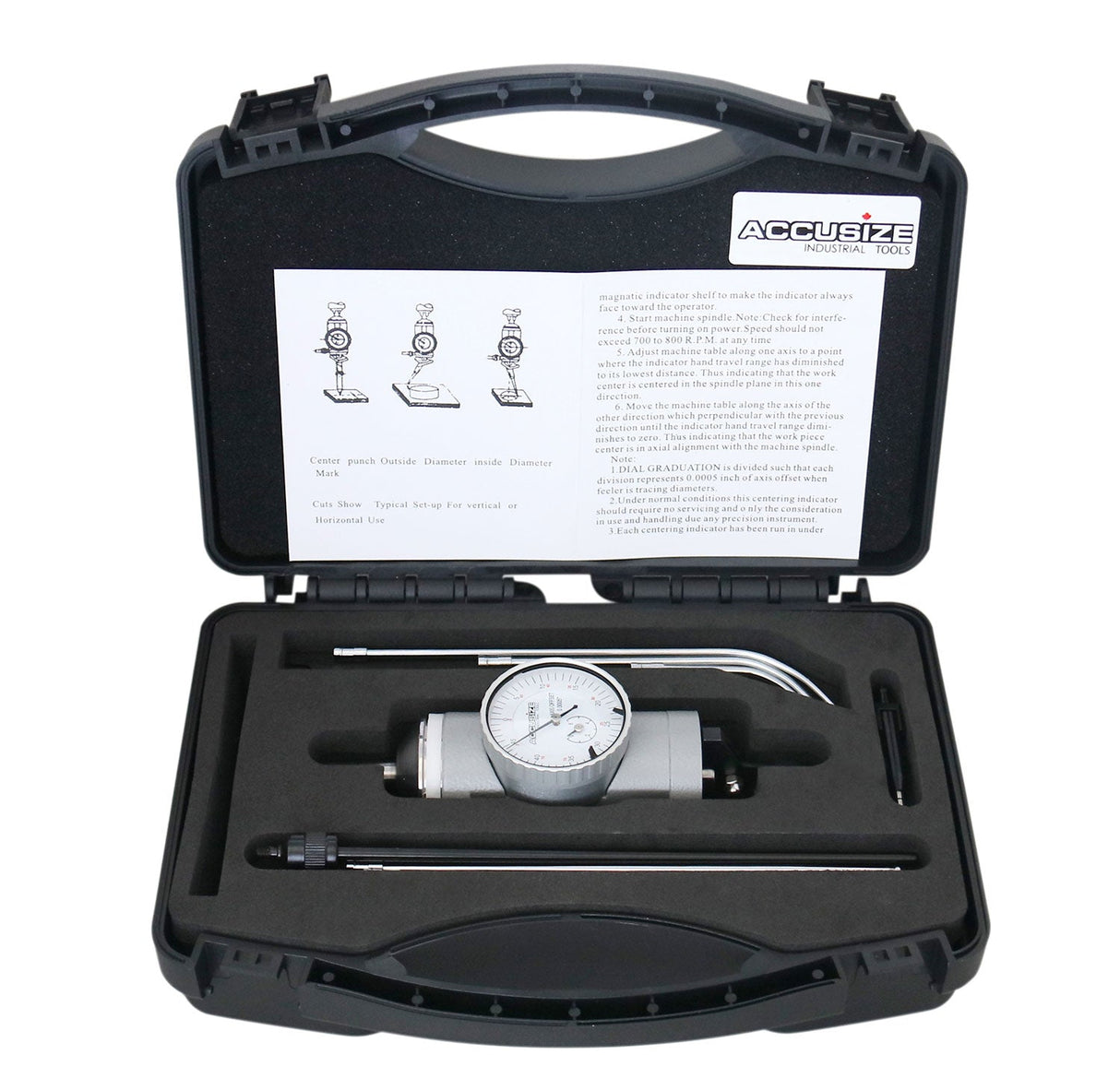 CO-AX Indicators, White and Yellow Face, mm and inch