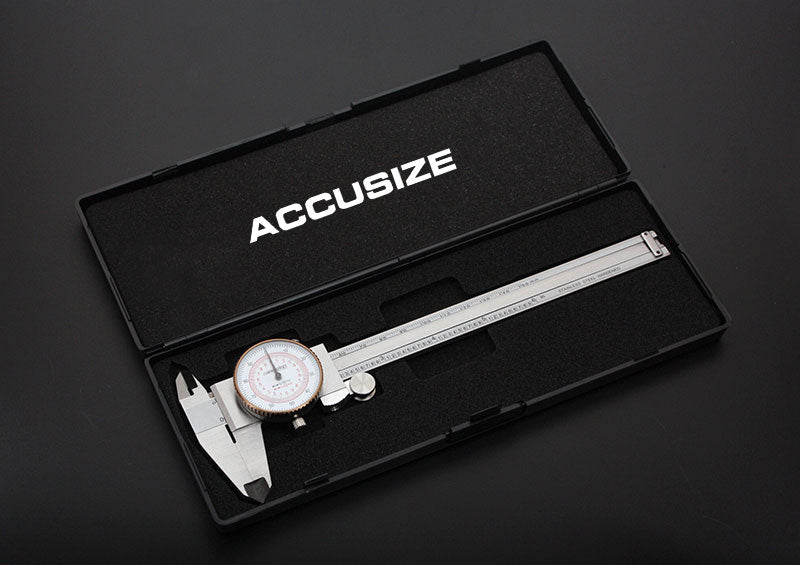 Dual Needle Precision Inch/Metric Dial Caliper, Stainless Steel