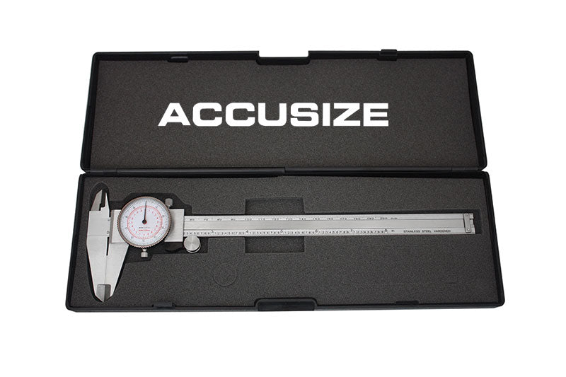 Dual Needle Precision Inch/Metric Dial Caliper, Stainless Steel