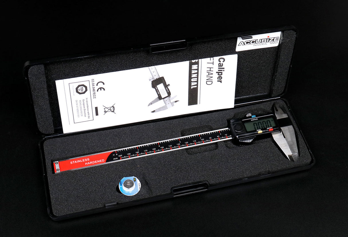 Left-Hand Digital Caliper with Extra Large Screen