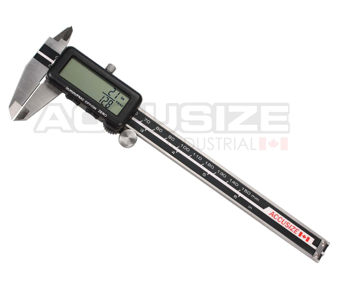 Full Screen LCD Electronic Digital Caliper, Metric/Inch/Fractional