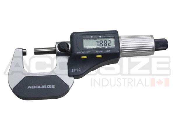 IP54 2-Key Electronic Digital Micrometers, Ratchet Friction Thimble Type