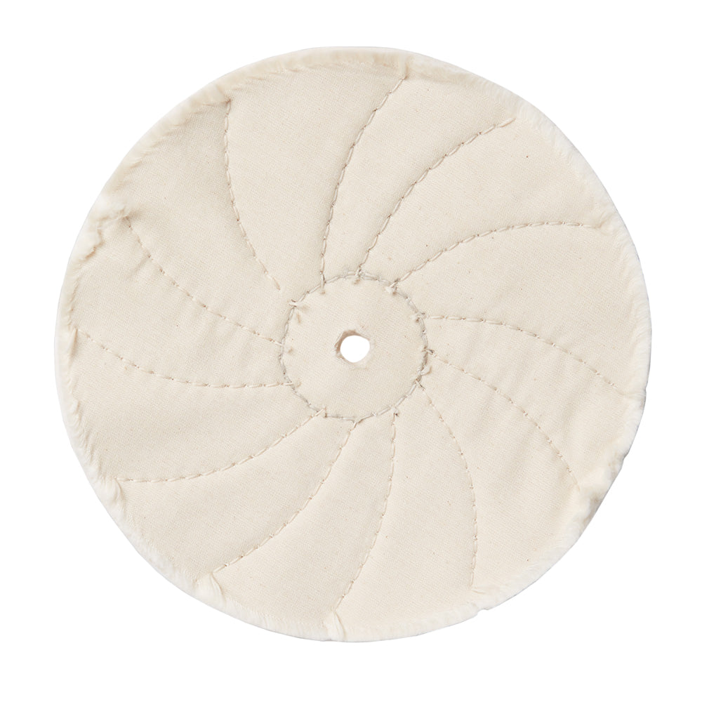 White Spiral Creso Sewed Buff - 6"