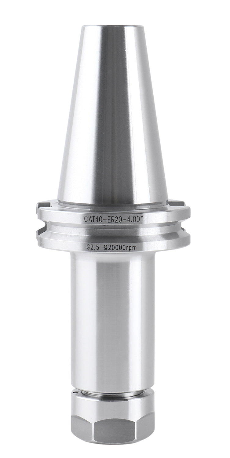 Premium V-Flange CAT40 and BT40 to ER Style Collet Chucks, Balanced to 20,000 RPM at G2.5