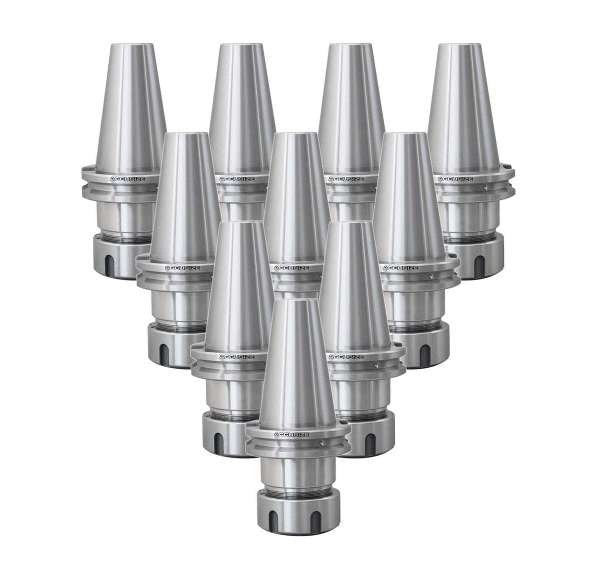 2001-0015x10, 10 Pcs Premium CAT40-ER32 V-Flange Collet Chucks, Proj. Length 2.76", Balanced to 20,000 RPM at G2.5