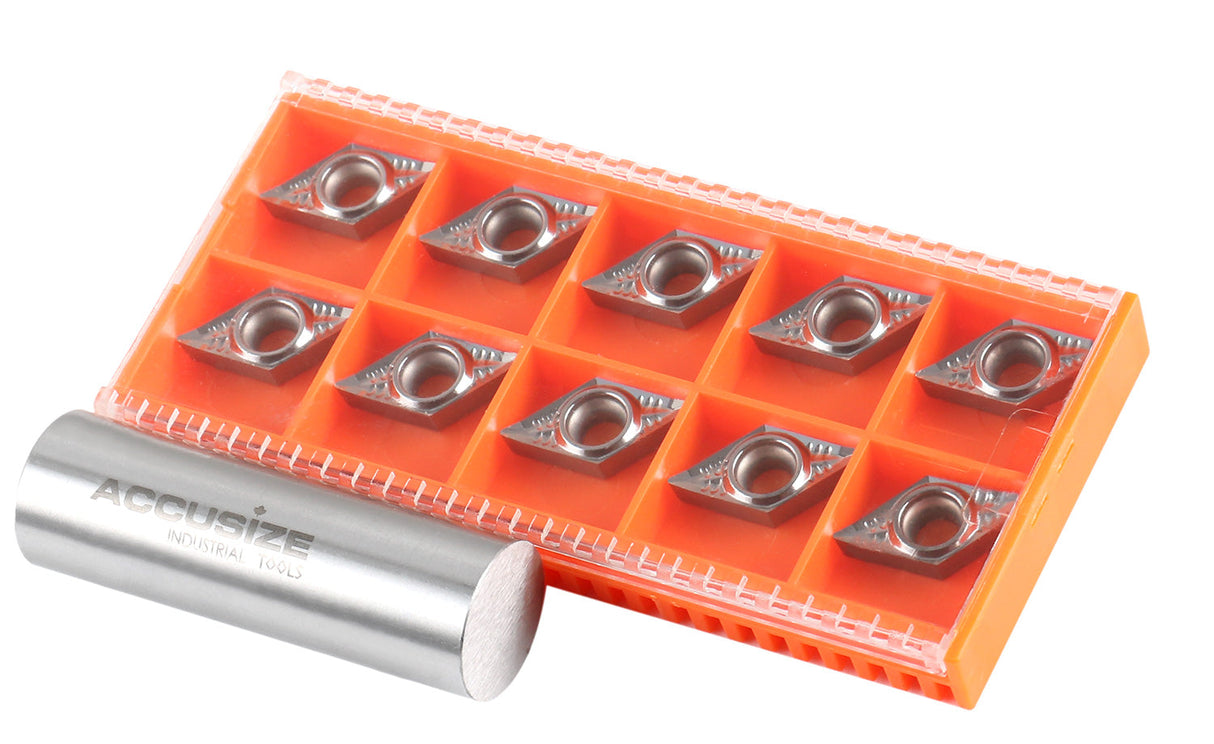 DCGT Carbide Inserts uncoated, cutting Aluminum, 10 Pcs/Box