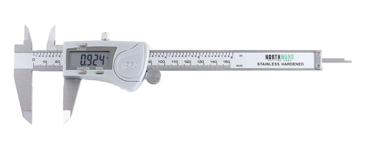 Electronic Digital Caliper Extra-Large LCD, Metal Cover, Stainless Steel, IP54 Water Resistant