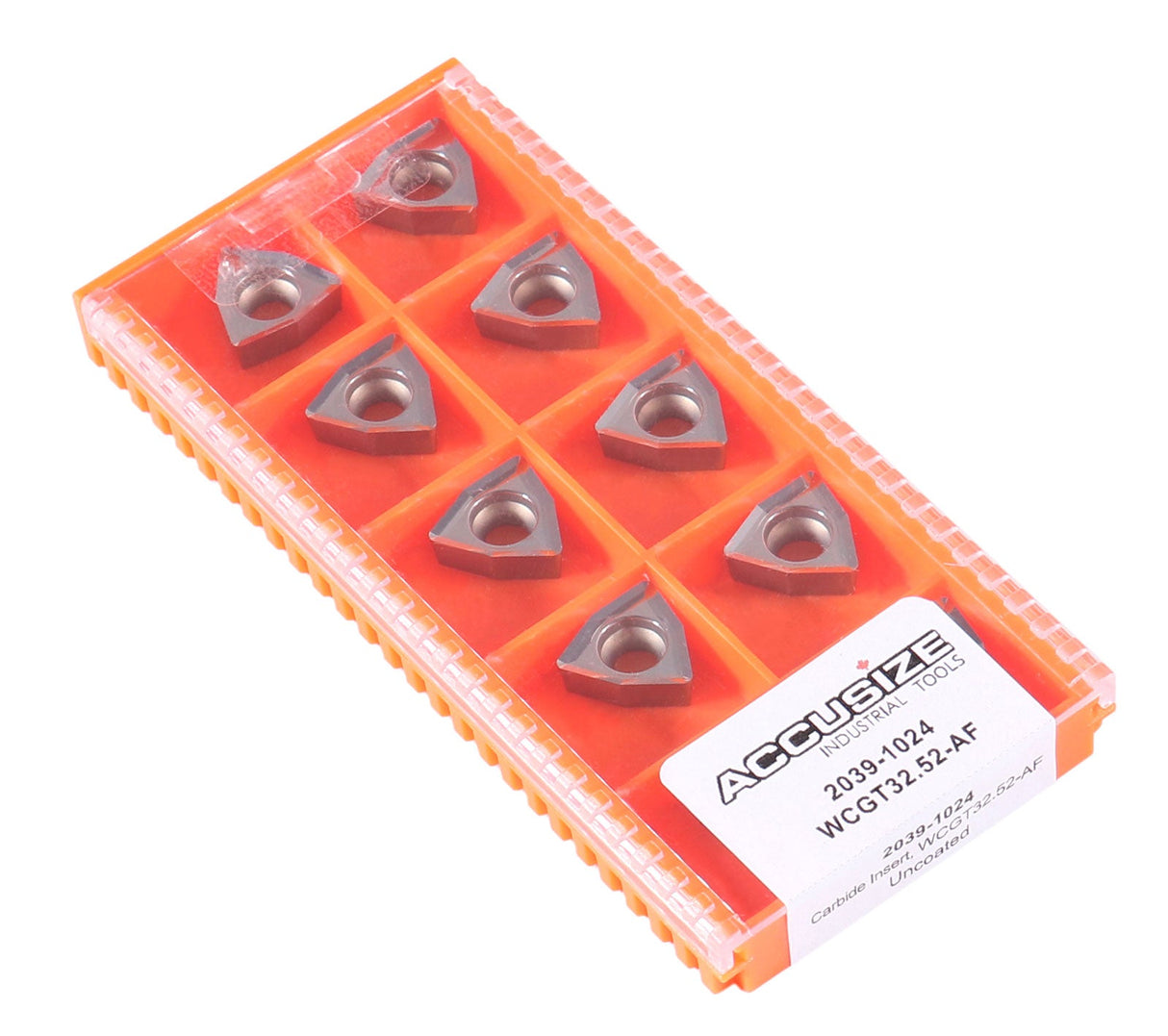 WCGT Inserts, Uncoated, Carbide, for Cutting Aluminum, 10 Pcs/Set