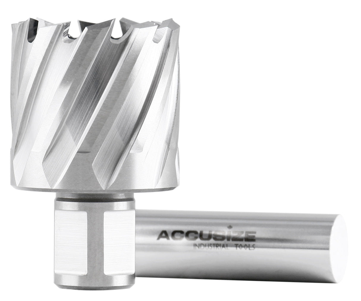 1" Cutting Depth, H.S.S. Annular Cutters, with 3/4" or 1-1/4" Weldon Shank, CBN Ground, ANSI STANDARD