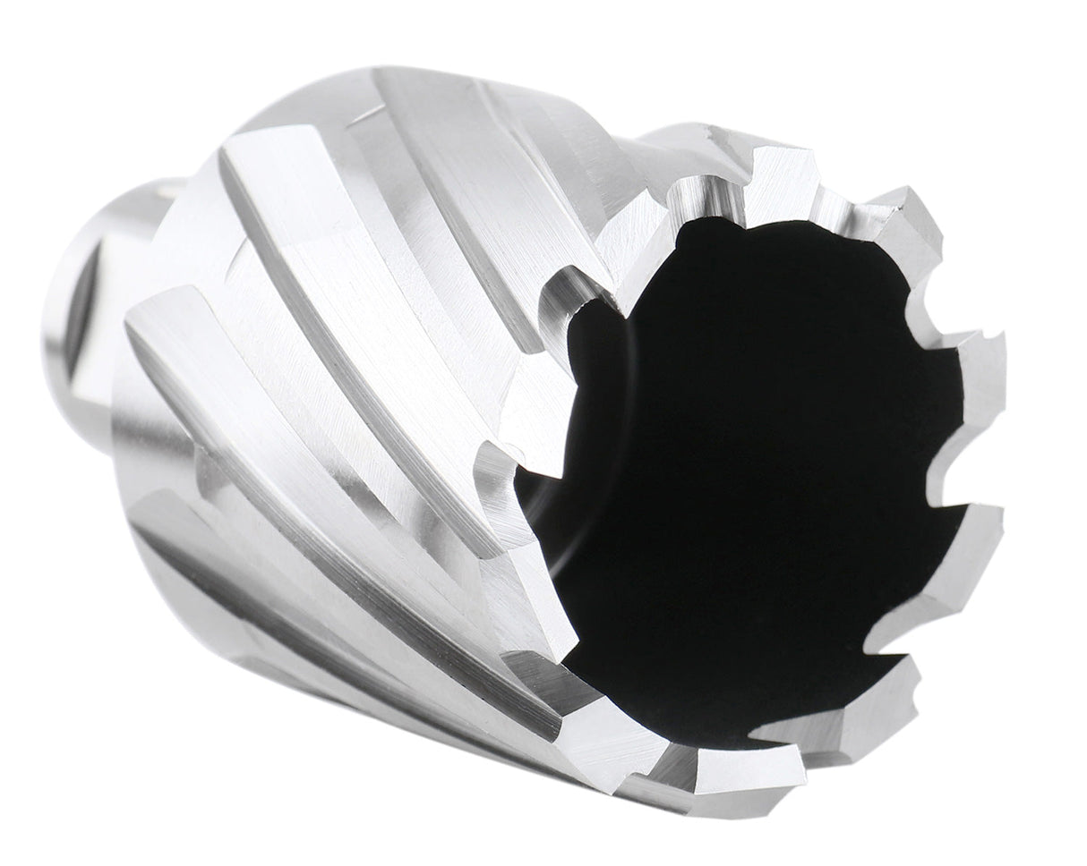 1" Cutting Depth, H.S.S. Annular Cutters, with 3/4" or 1-1/4" Weldon Shank, CBN Ground, ANSI STANDARD