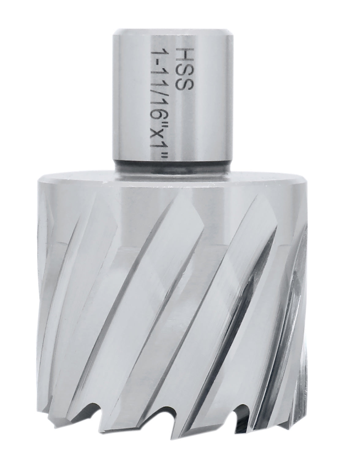 1" Cutting Depth, H.S.S. Annular Cutters, with 3/4" or 1-1/4" Weldon Shank, CBN Ground, ANSI STANDARD