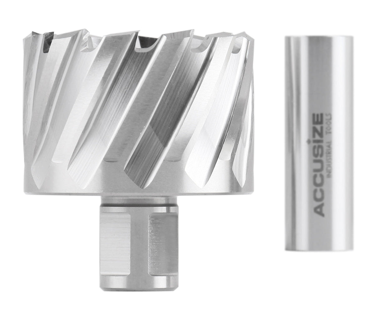 1" Cutting Depth, H.S.S. Annular Cutters, with 3/4" or 1-1/4" Weldon Shank, CBN Ground, ANSI STANDARD