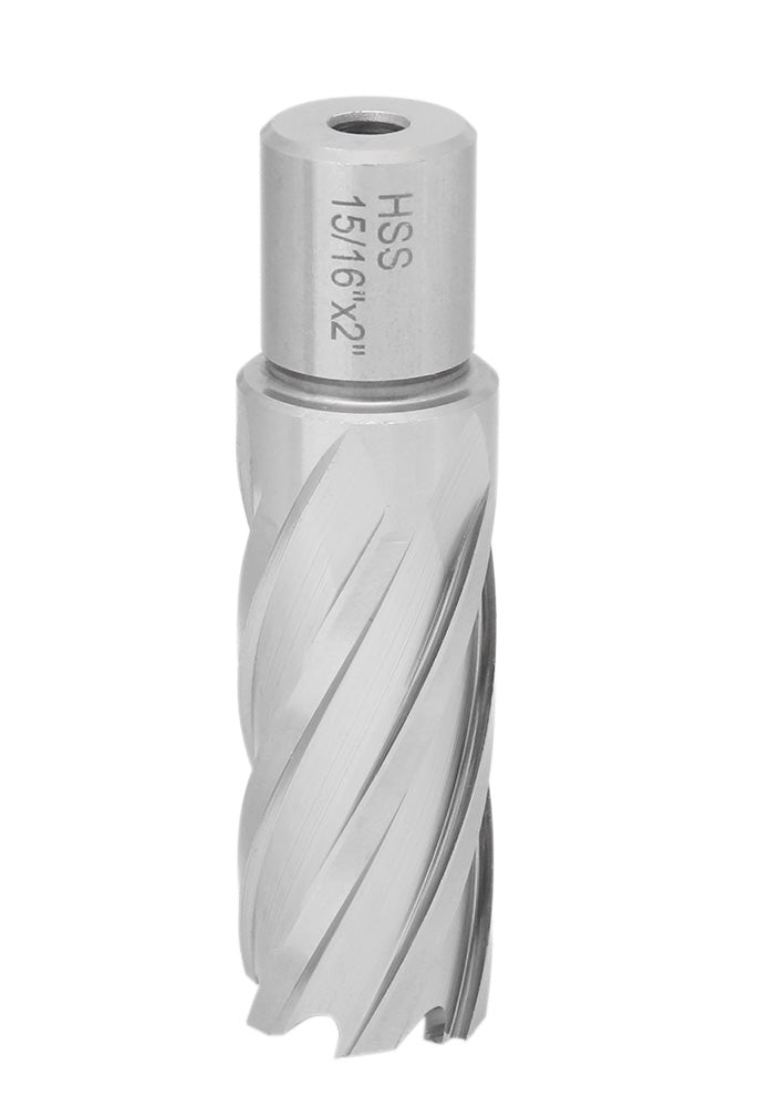 2" Cutting Depth, H.S.S. Annular Cutters with 3/4" or 1-1/4" Weldon Shank, CBN Ground, ANSI Standard