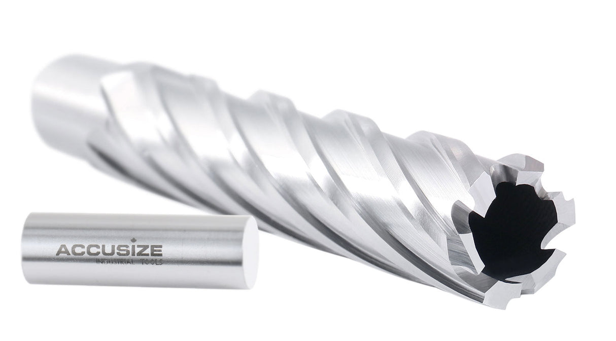 4" Cutting Depth, H.S.S. Annular Cutters with 3/4" Weldon Shank, CBN Ground, ANSI Standard