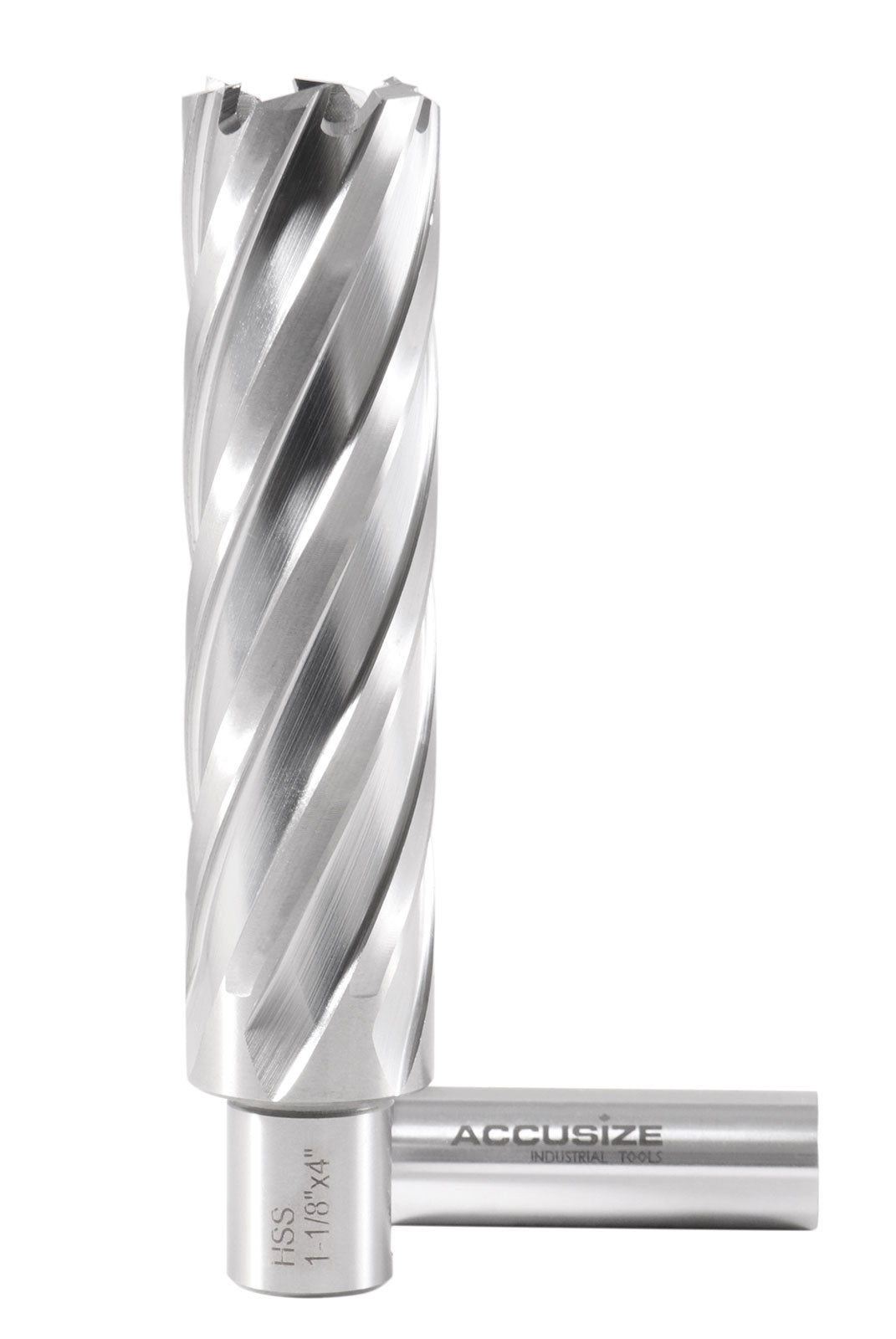 4" Cutting Depth, H.S.S. Annular Cutters with 3/4" Weldon Shank, CBN Ground, ANSI Standard