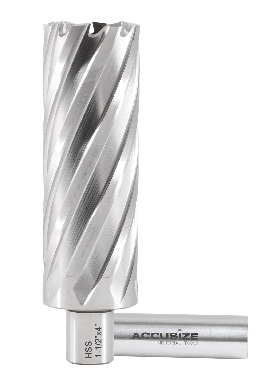 4" Cutting Depth, H.S.S. Annular Cutters with 3/4" Weldon Shank, CBN Ground, ANSI Standard