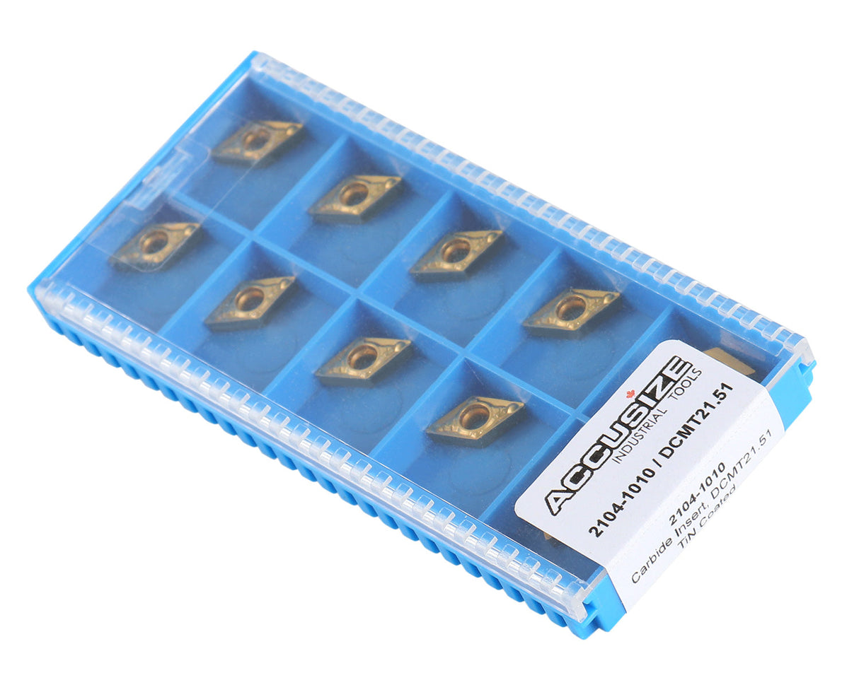 DCMT Carbide Inserts TiN Coated, 10 Pcs/Box