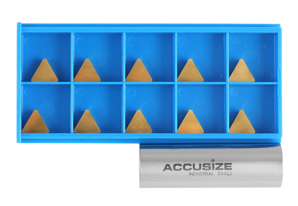 TPG, TiN Coated Carbide Inserts, 10 Pcs/Set