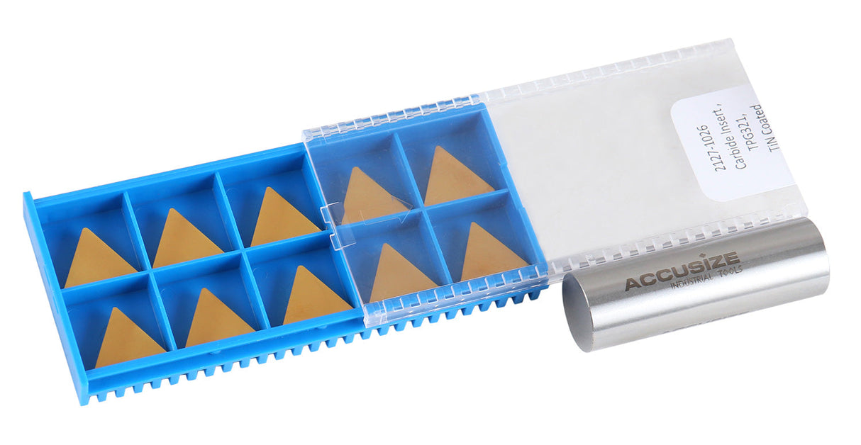 TPG, TiN Coated Carbide Inserts, 10 Pcs/Set