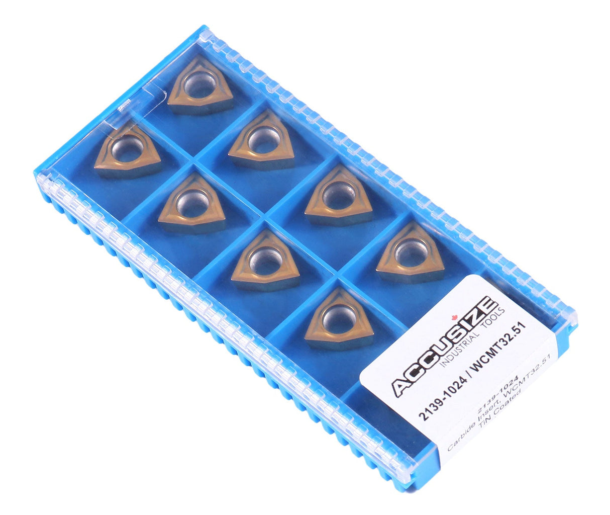 WCMT Inserts, Carbide, TiN Coated, 10 Pcs/Set