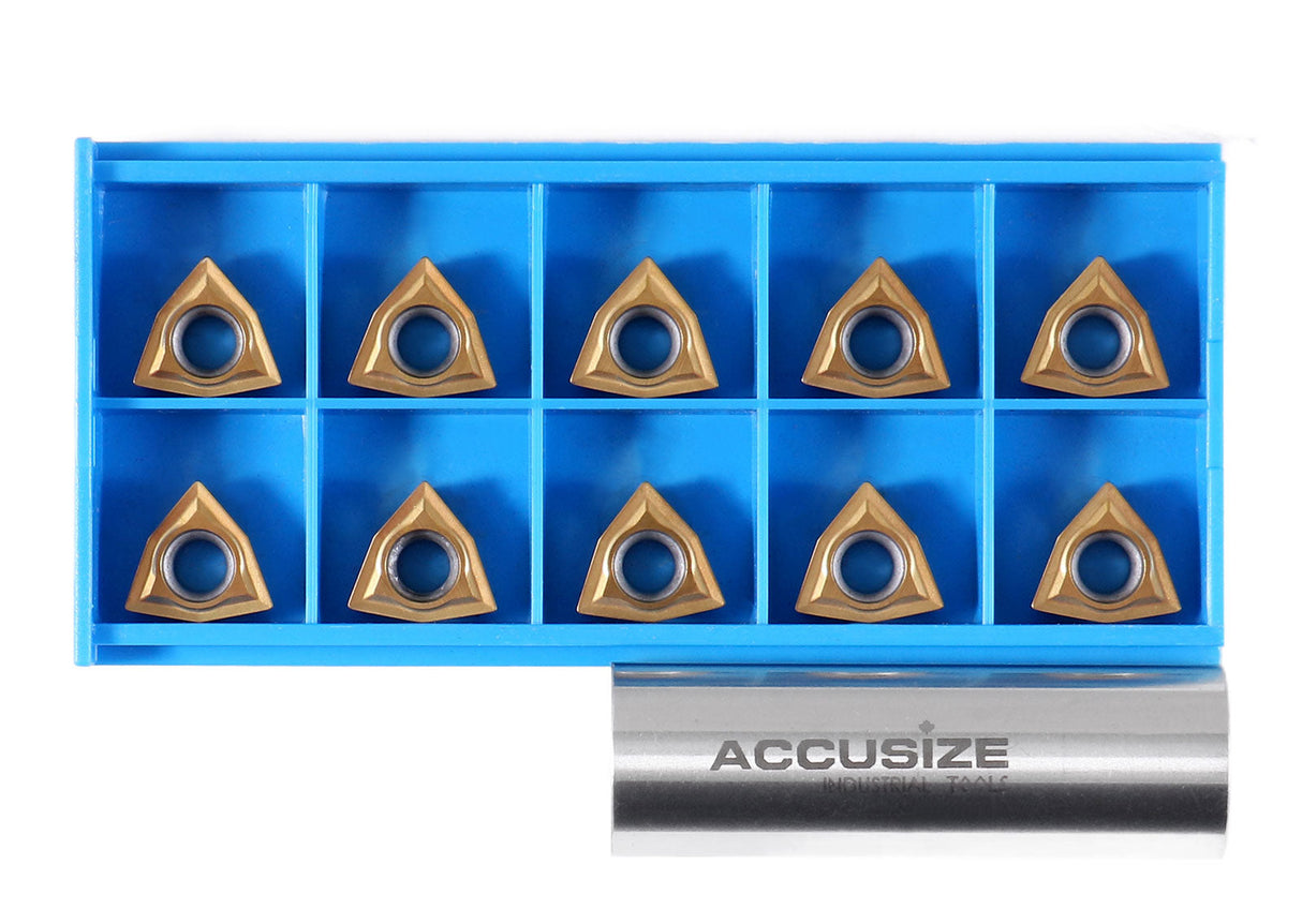 WCMT Inserts, Carbide, TiN Coated, 10 Pcs/Set