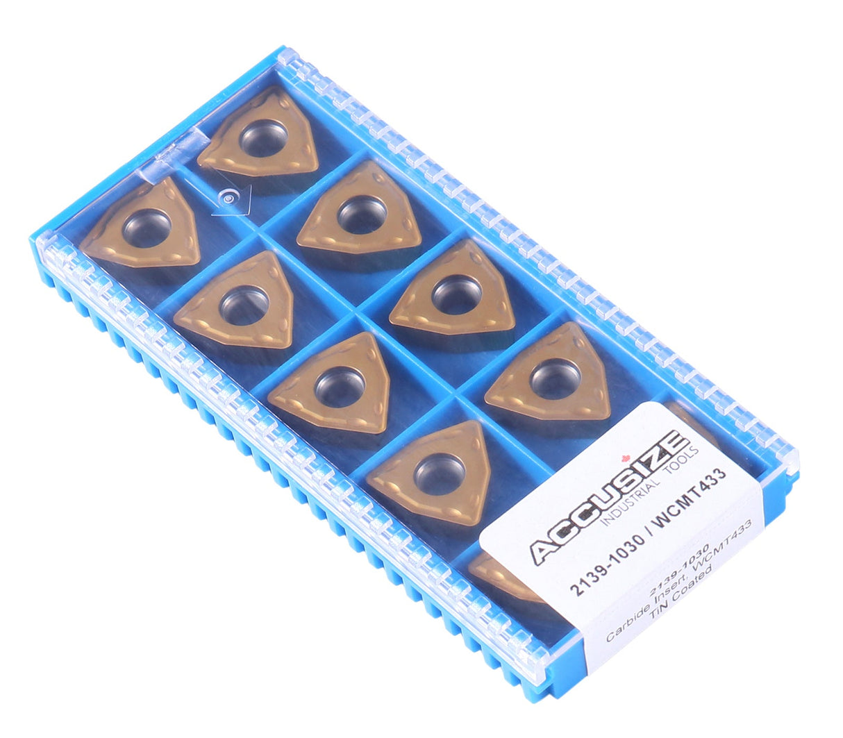 WCMT Inserts, Carbide, TiN Coated, 10 Pcs/Set