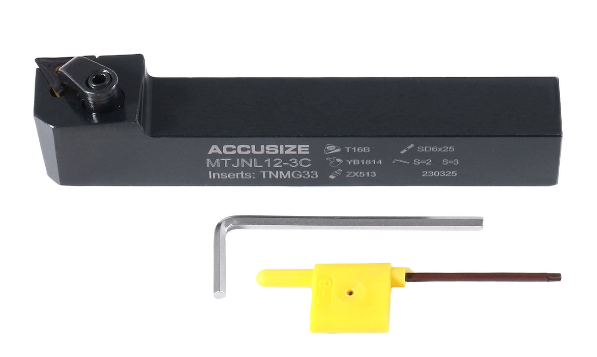 MTJNR 93 Degree Lathe Tool Holder with Carbide TNMG Insert