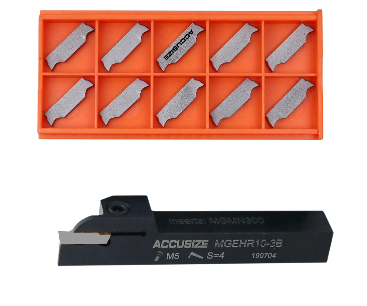 Indexable Cut-off Tool Holders with Carbide Inserts for Steel and Aluminum