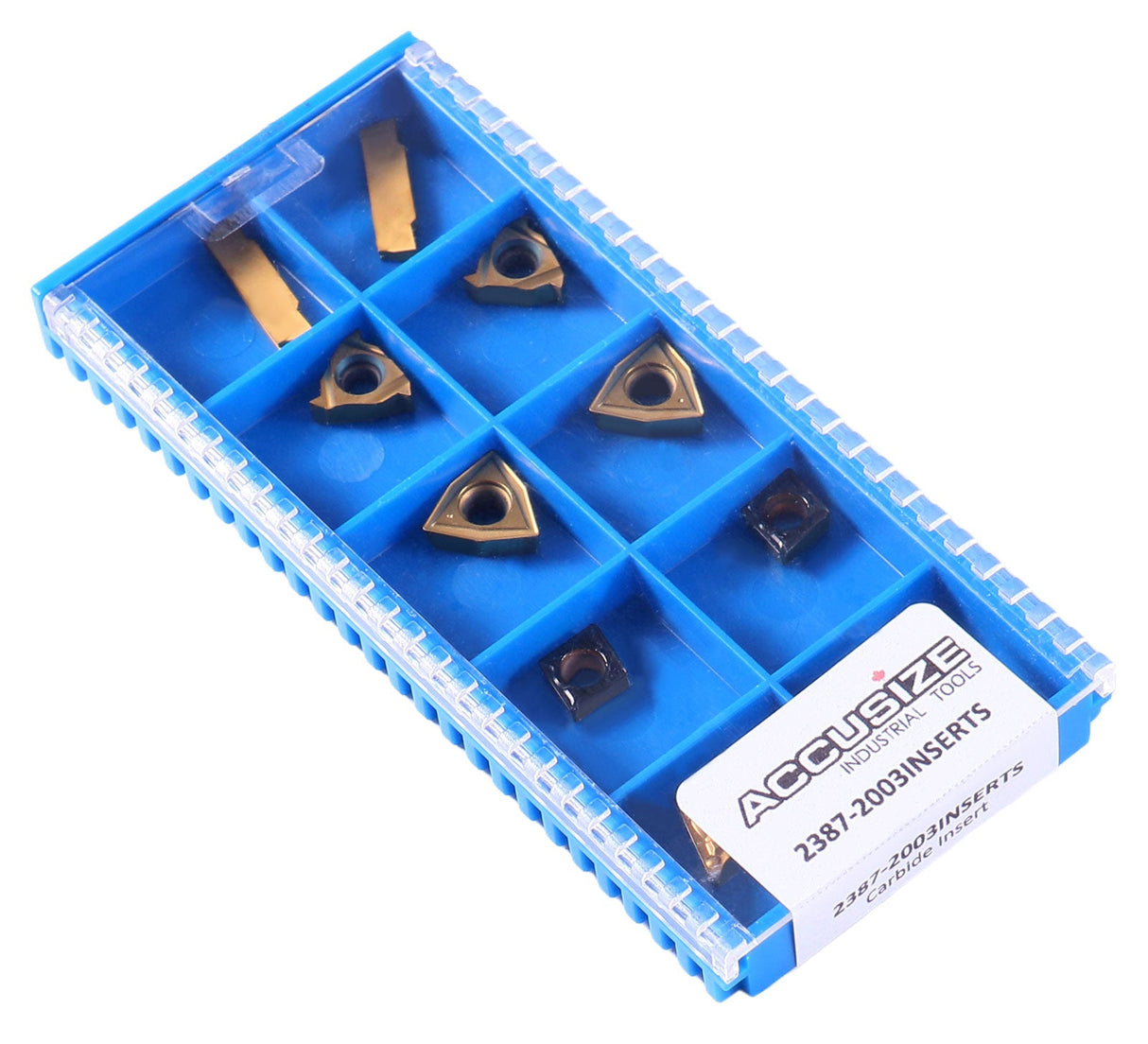 2 Pc of Each Kind of Carbide Inserts for Accusize 7ps Indexable Carbide Lathe Turning Tool Sets, CVD Coated and Tin Coated, Total 10 Pieces