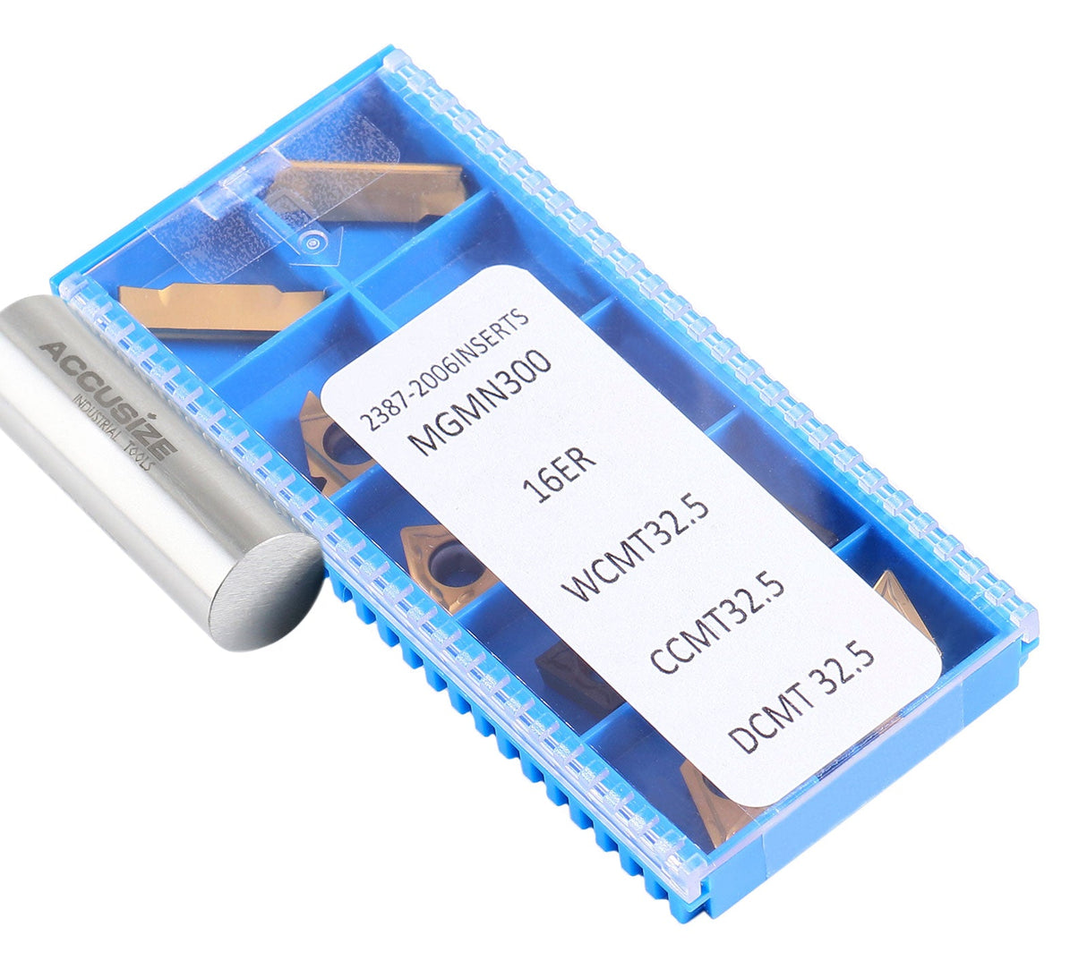 2 Pc of Each Kind of Carbide Inserts for Accusize 7ps Indexable Carbide Lathe Turning Tool Sets, CVD Coated and Tin Coated, Total 10 Pieces