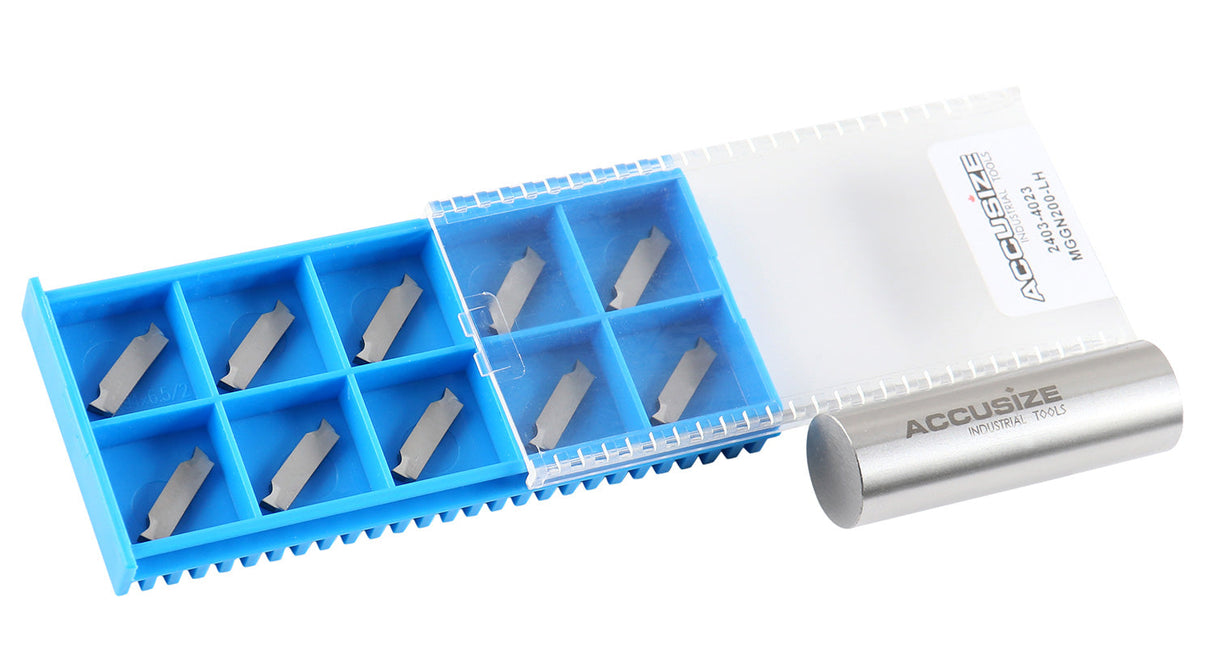 Double End Cut-Off Carbide Inserts for Cutting Aluminum, 10pcs/set