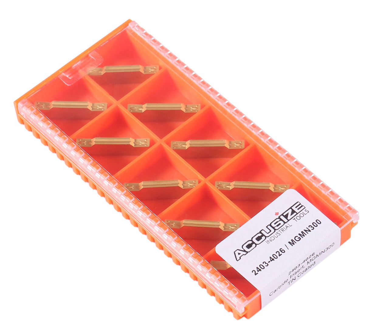 MGMN Double End Carbide Cut-Off Insert, Tin Coated, 10pc/set