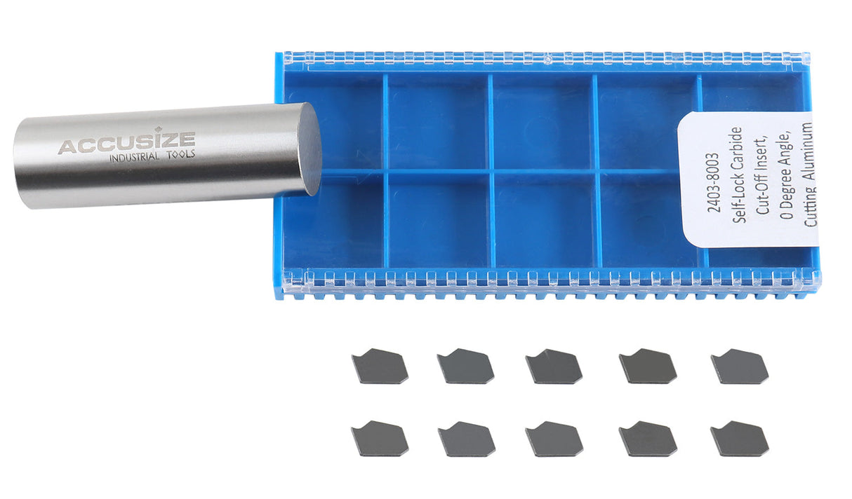 Self-Lock Carbide Cut-off GTN Carbide Inserts, 0 Degree Angle, for Cutting Steel, Aluminum or Stainless Steel