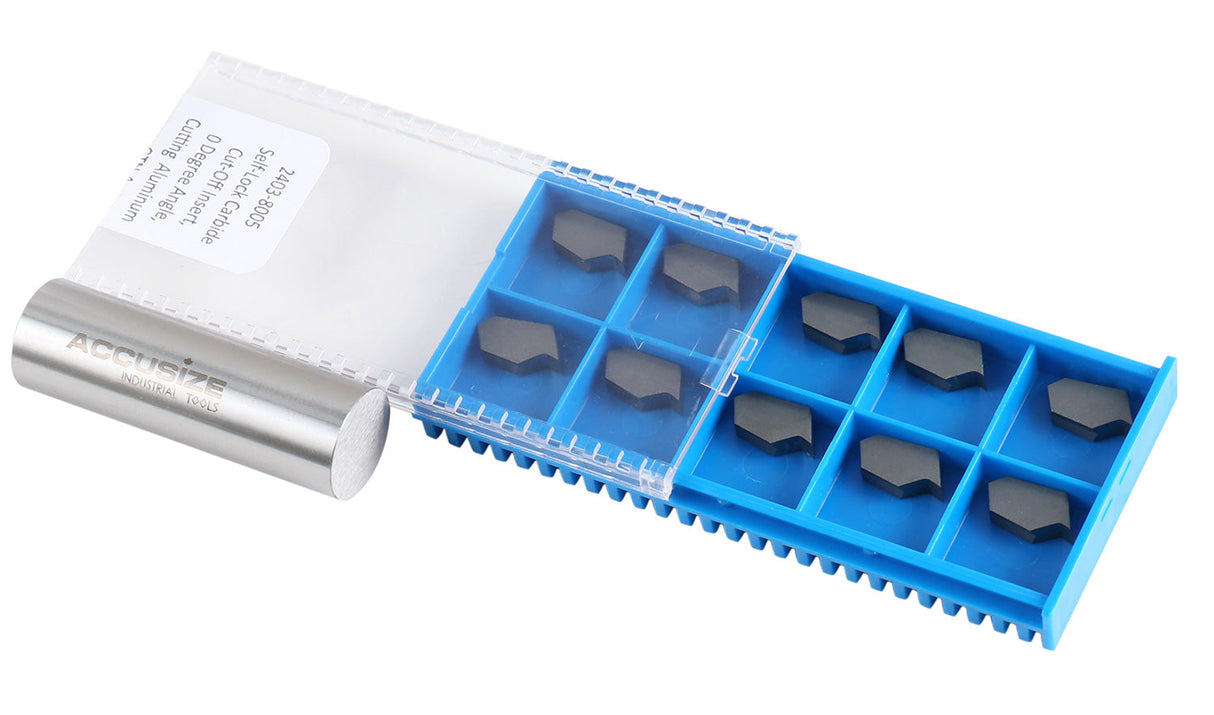 Self-Lock Carbide Cut-off GTN Carbide Inserts, 0 Degree Angle, for Cutting Steel, Aluminum or Stainless Steel